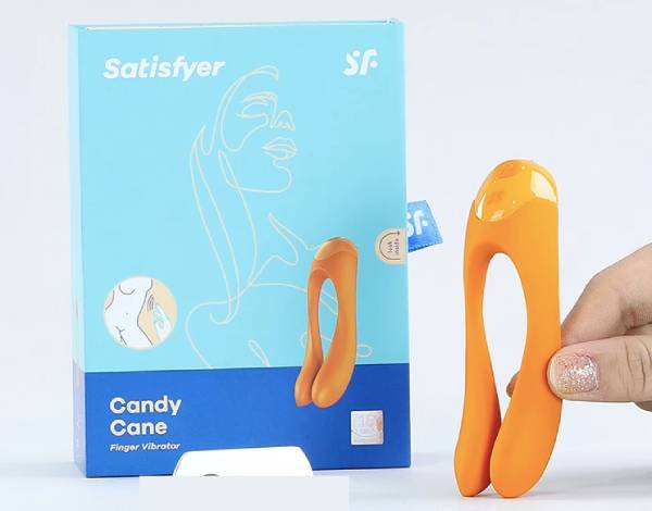 Cung cấp Satisfyer Candy Cane máy rung ngón tay kích thích nhũ hoa và cô bé hàng mới về